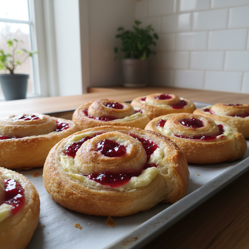 Easy Raspberry Puff Pastry Swirls – Quick & Delicious