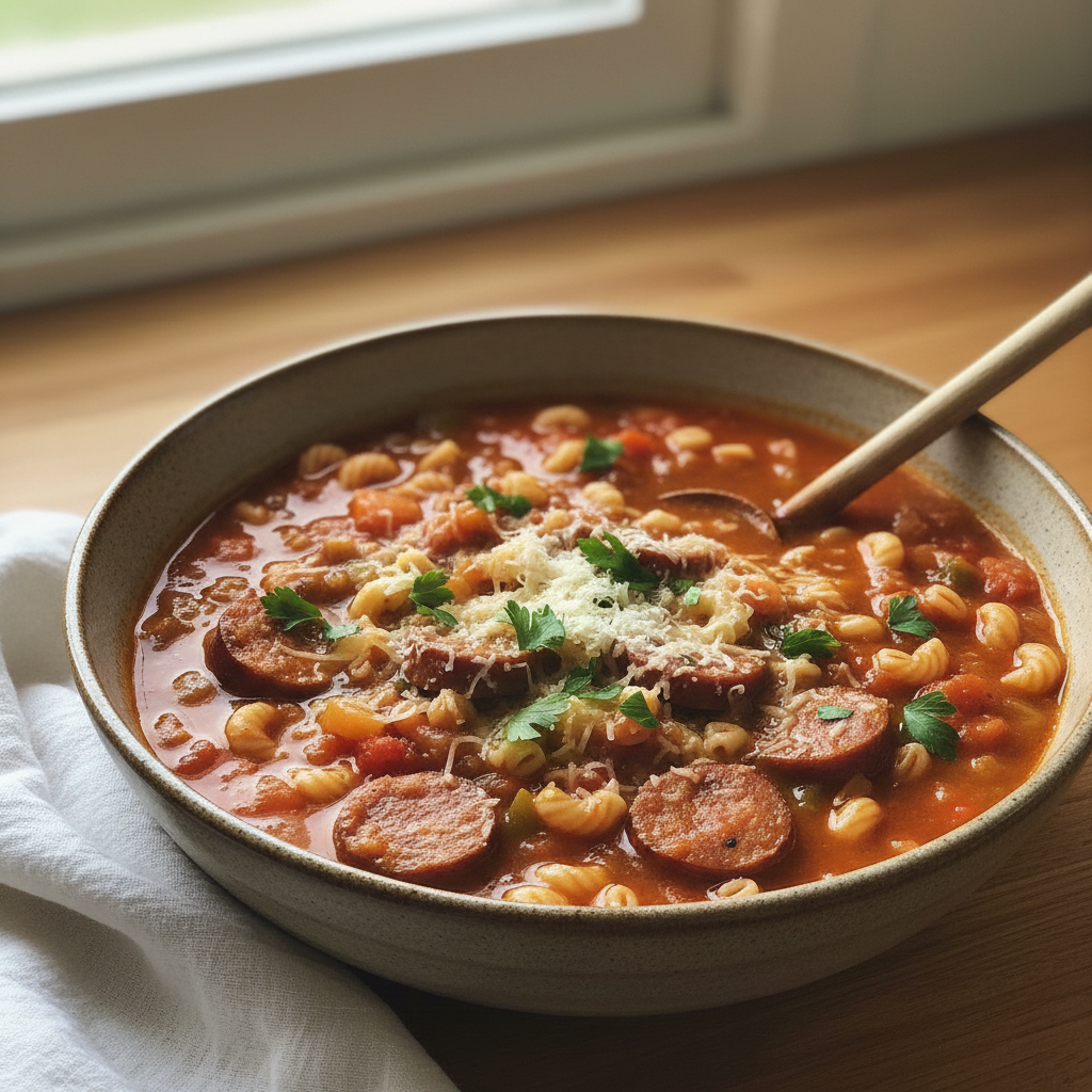 Quick Sausage Minestrone: A Hearty 30-Minute British Meal