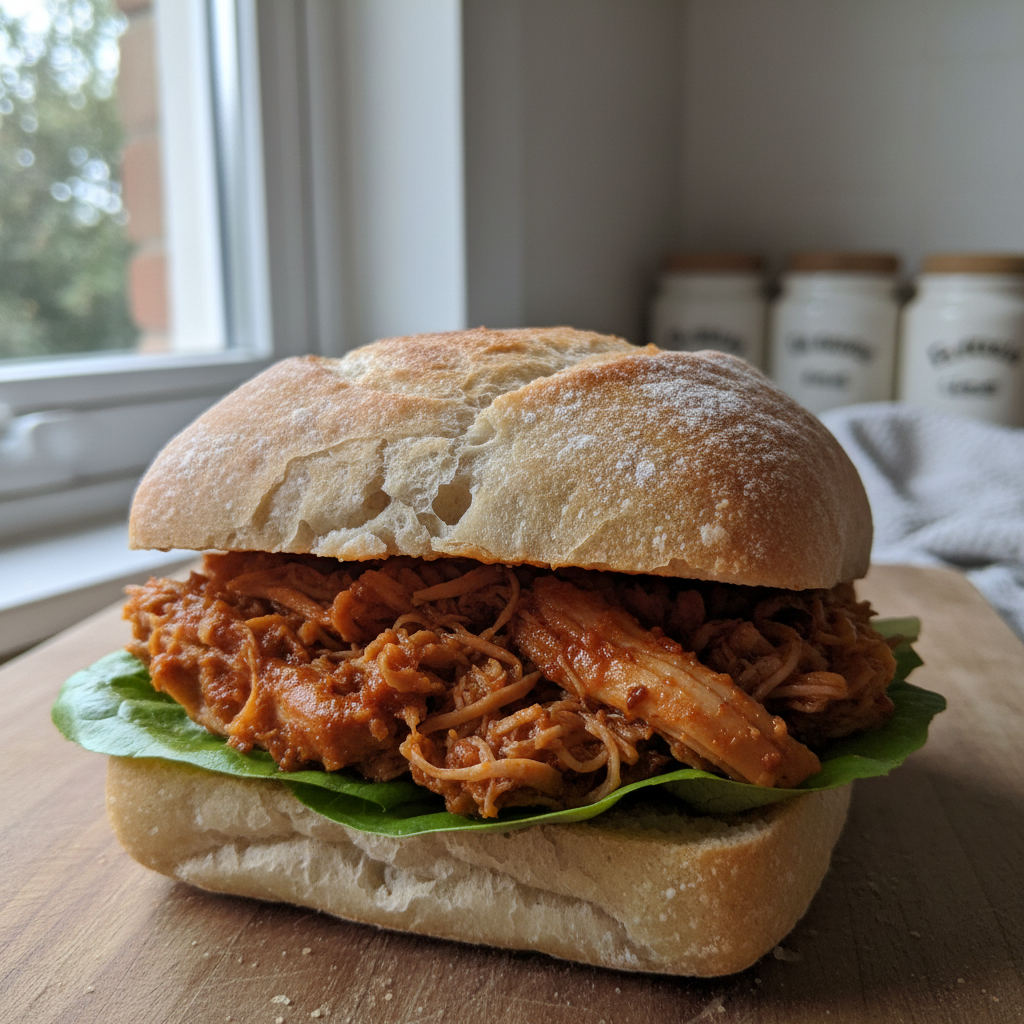 Quick Spicy Pulled Chicken Sandwiches | Easy Weeknight Meal