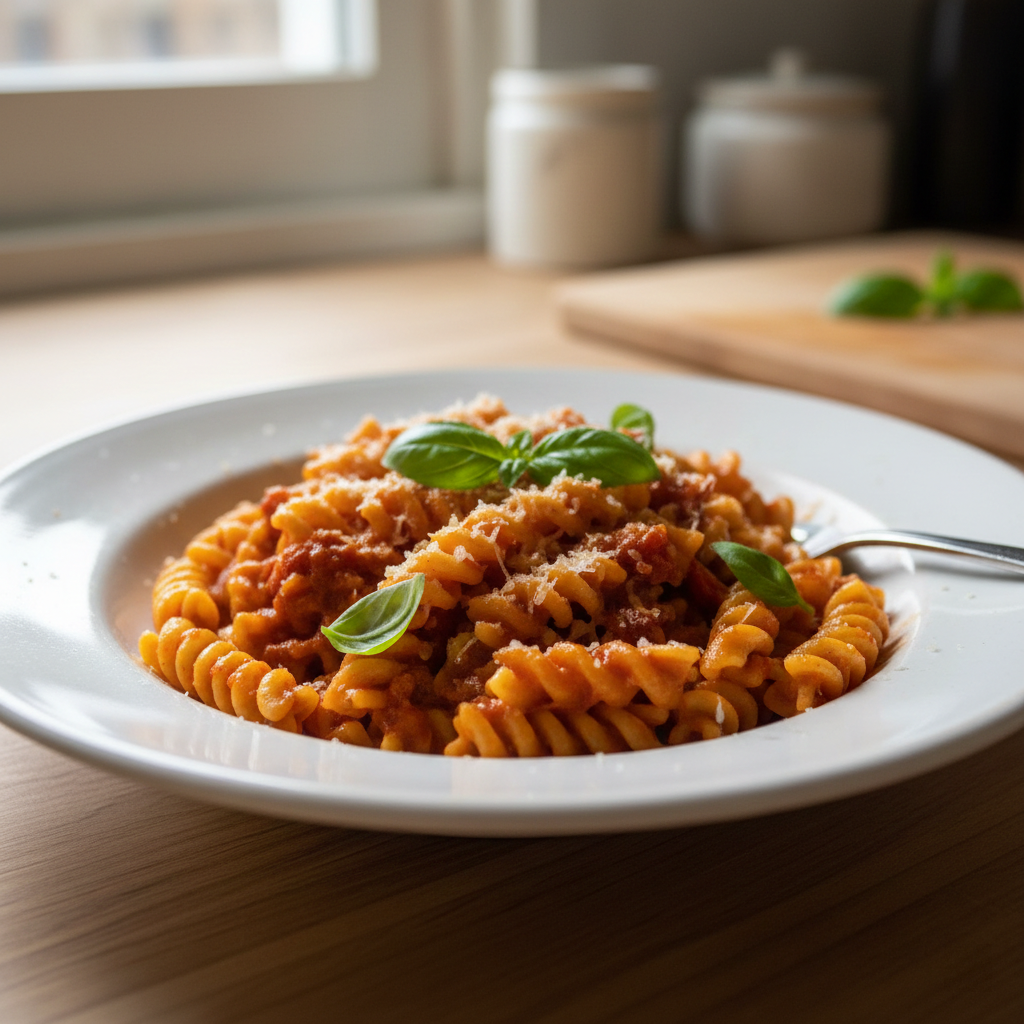 Quick Creamy Sausage and Mushroom Pasta Dinner