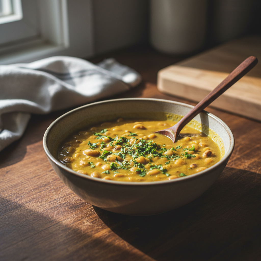 Creamy Black-Eyed Bean Soup: Quick & Easy Curry Recipe