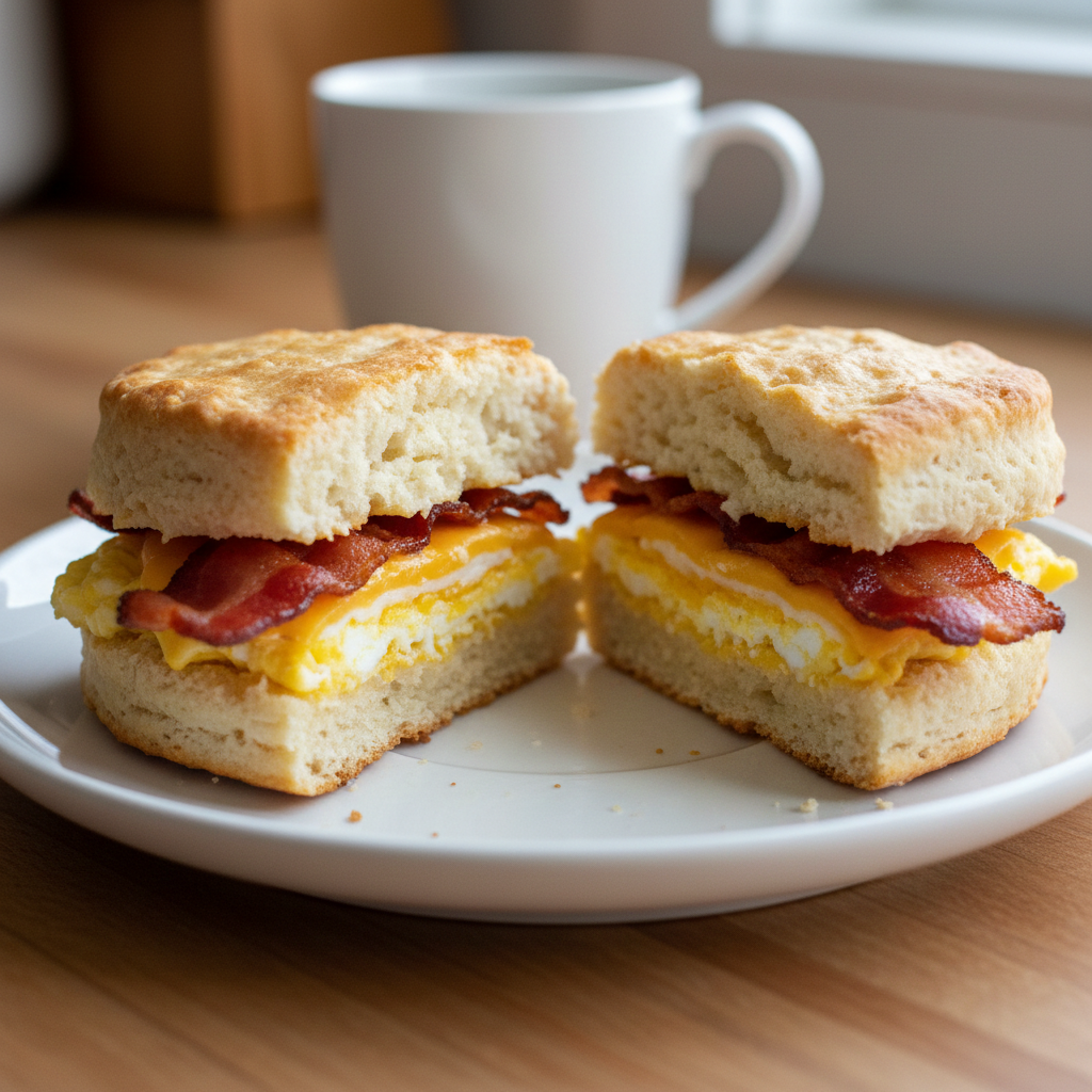 Quick Savoury Biscuit Sandwiches for an Easy Breakfast