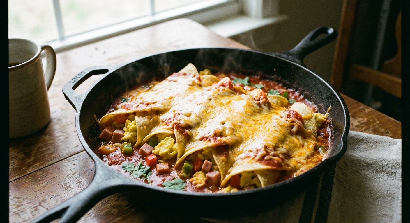 Quick & Easy One-Pan Breakfast Enchiladas
