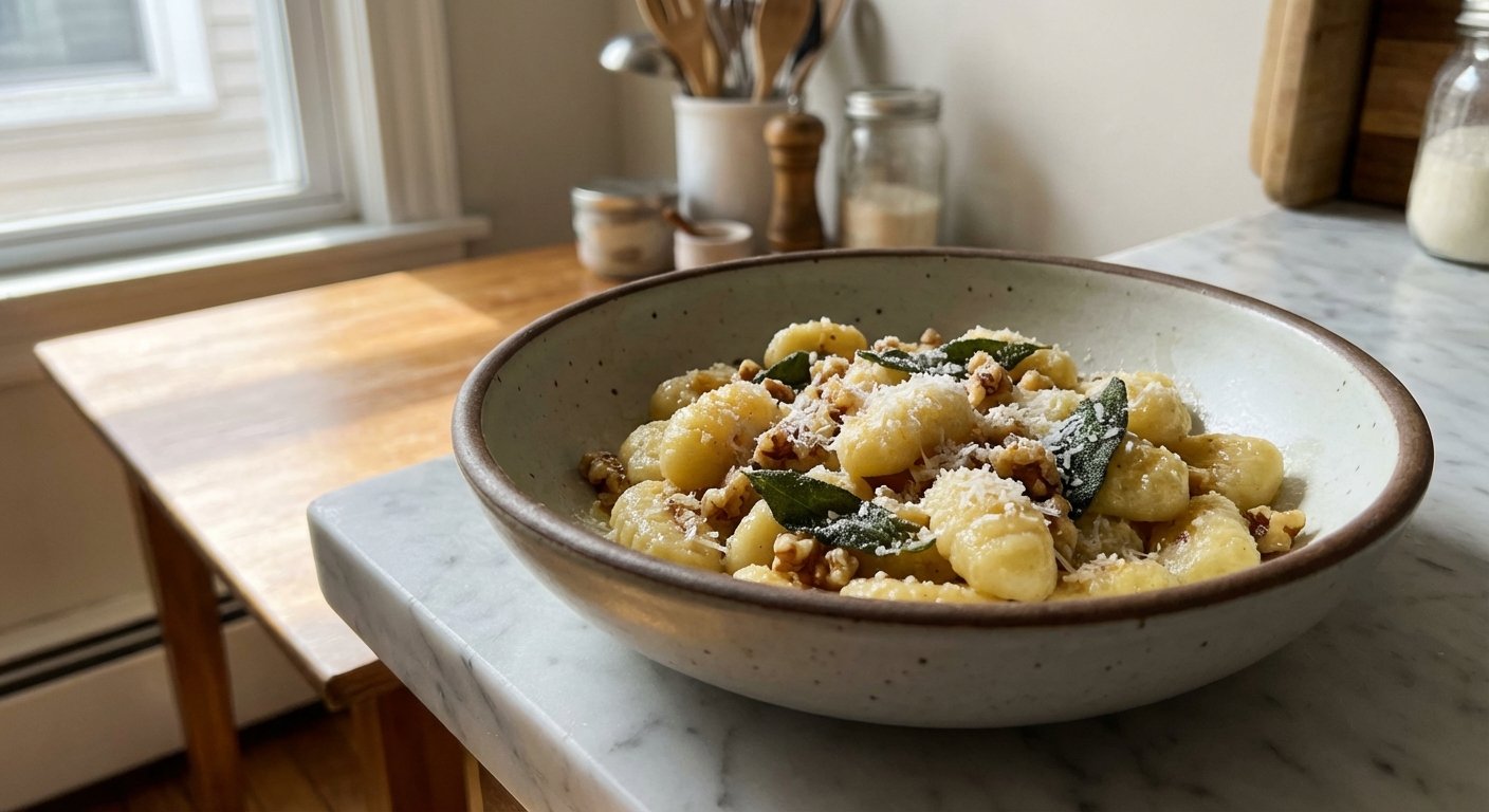 Quick Gnocchi with Sage Butter & Walnuts | SmartKitchen30