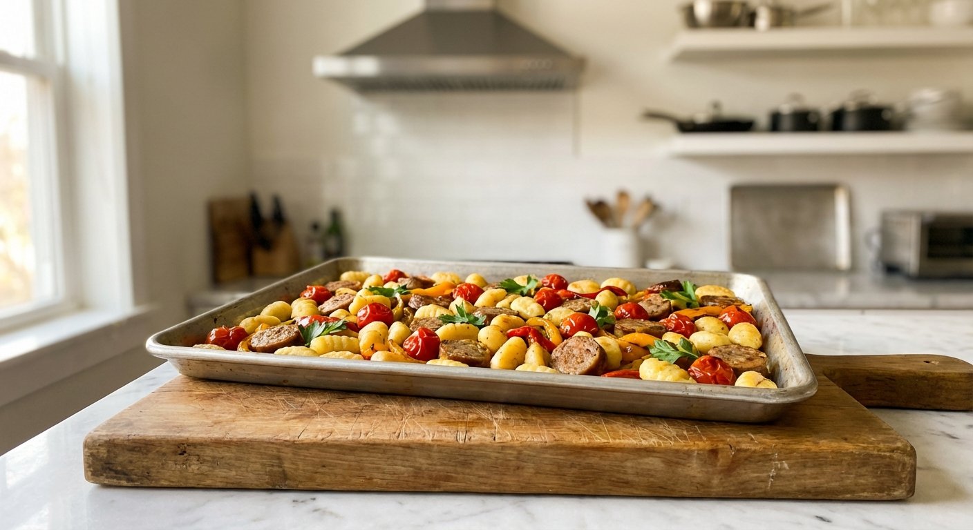 Quick Sheet Pan Gnocchi & Sausage for Easy Weeknights
