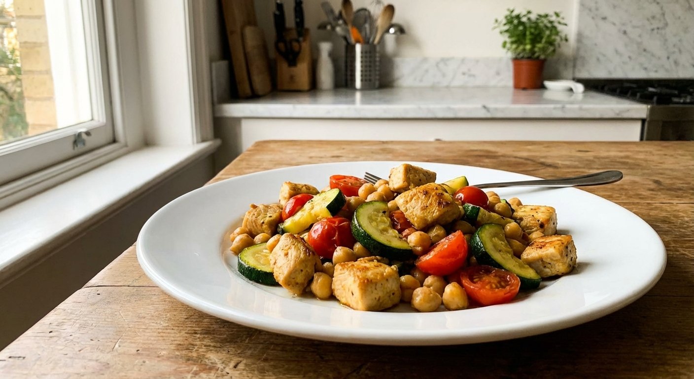 Speedy Protein Chicken with Courgettes & Cherry Tomatoes