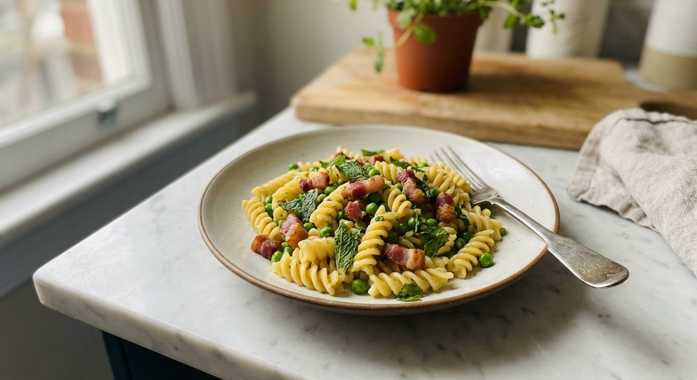 Quick Pasta with Peas & Pancetta – A British Weeknight Treat