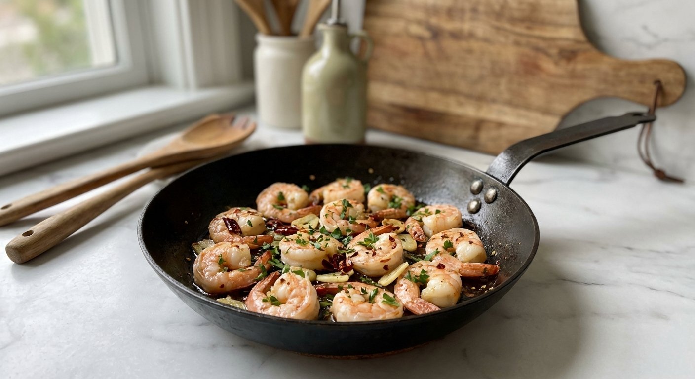 Quick Chilli Garlic Prawns Recipe in 15 Minutes