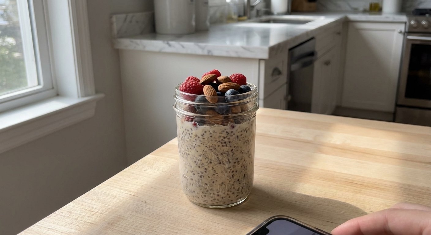 Easy Overnight Oats with Chia: Healthy Breakfast