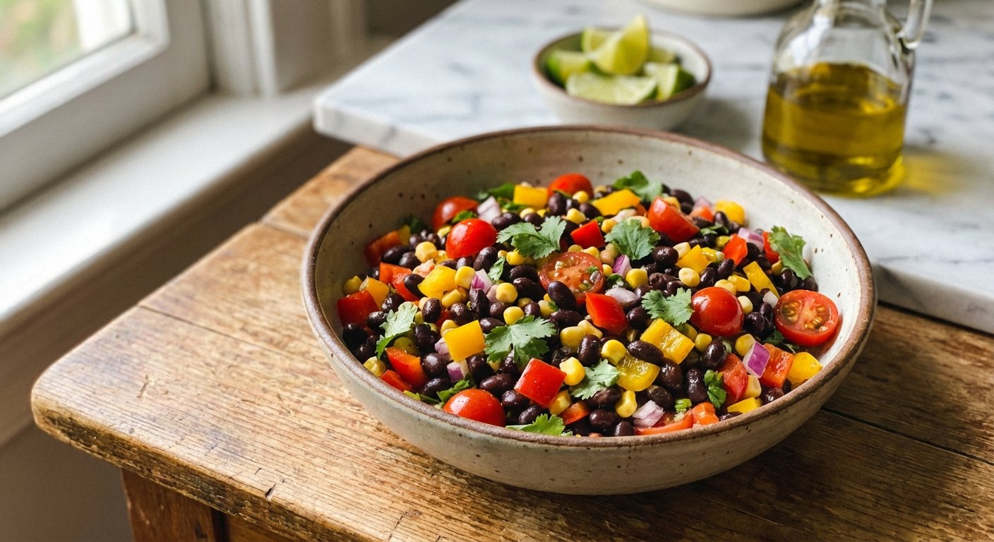 Easy Black Bean Salad: Vibrant & Quick Lunch Recipe