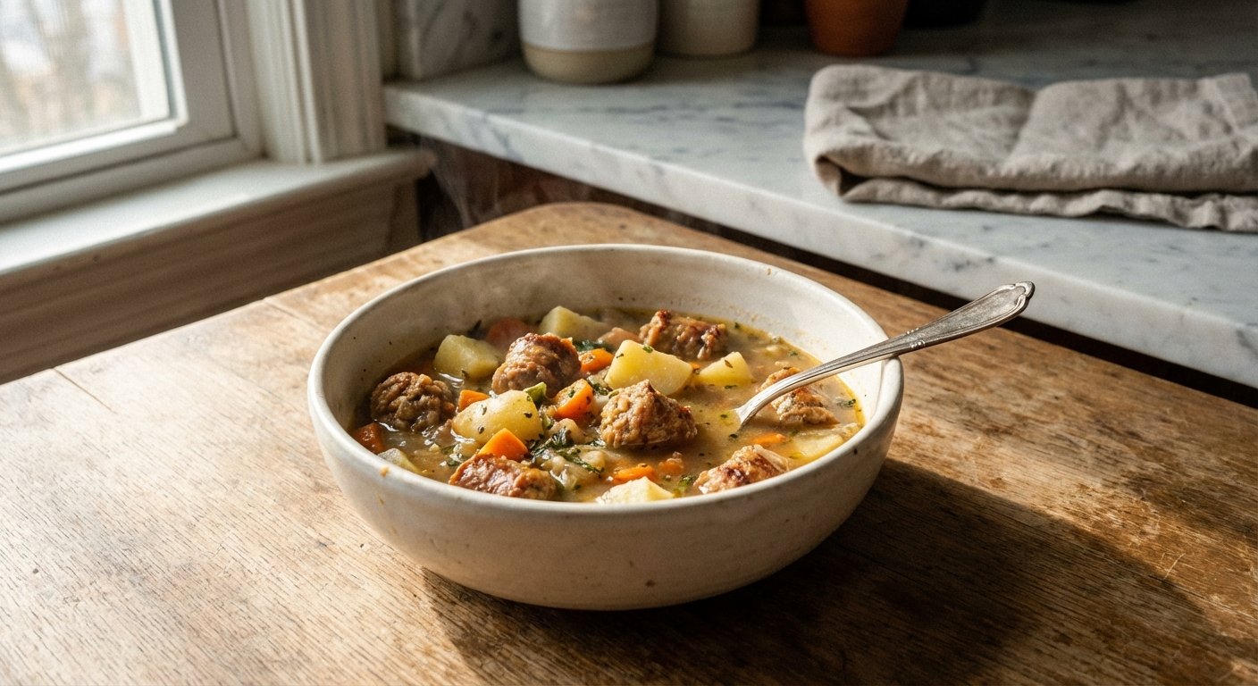 Hearty Irish Sausage & Potato Stew in 30 Mins