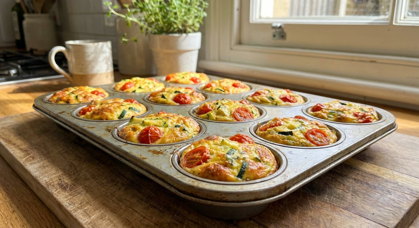 Easy Mini Frittatas with Courgette & Tomatoes