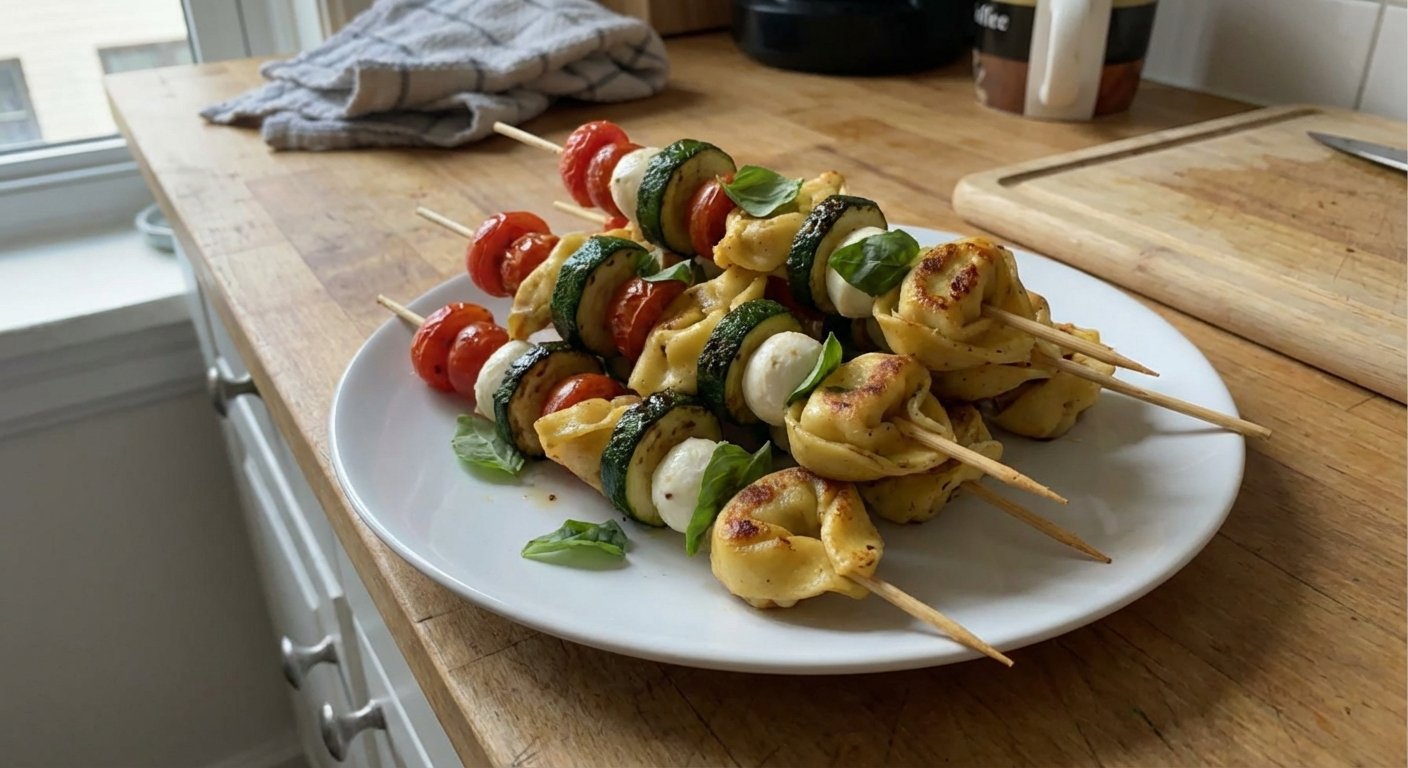 Quick Tortellini Skewers: Easy Veggie Party Food