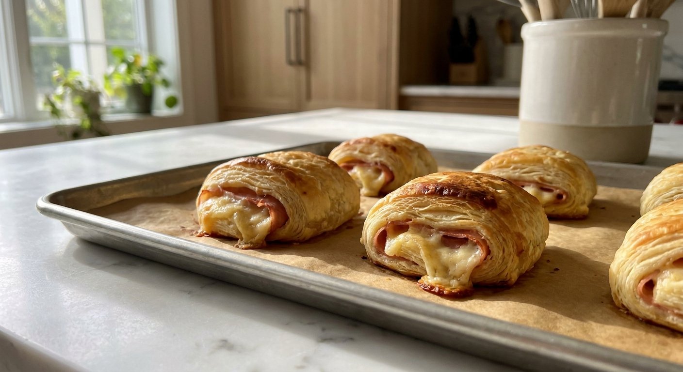 Easy Puff Pastry Swirls: Quick Ham & Cheese Snack