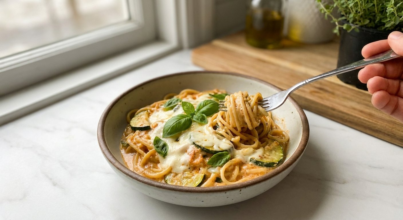 Creamy Courgette Pasta with Stracchino – Quick & Easy