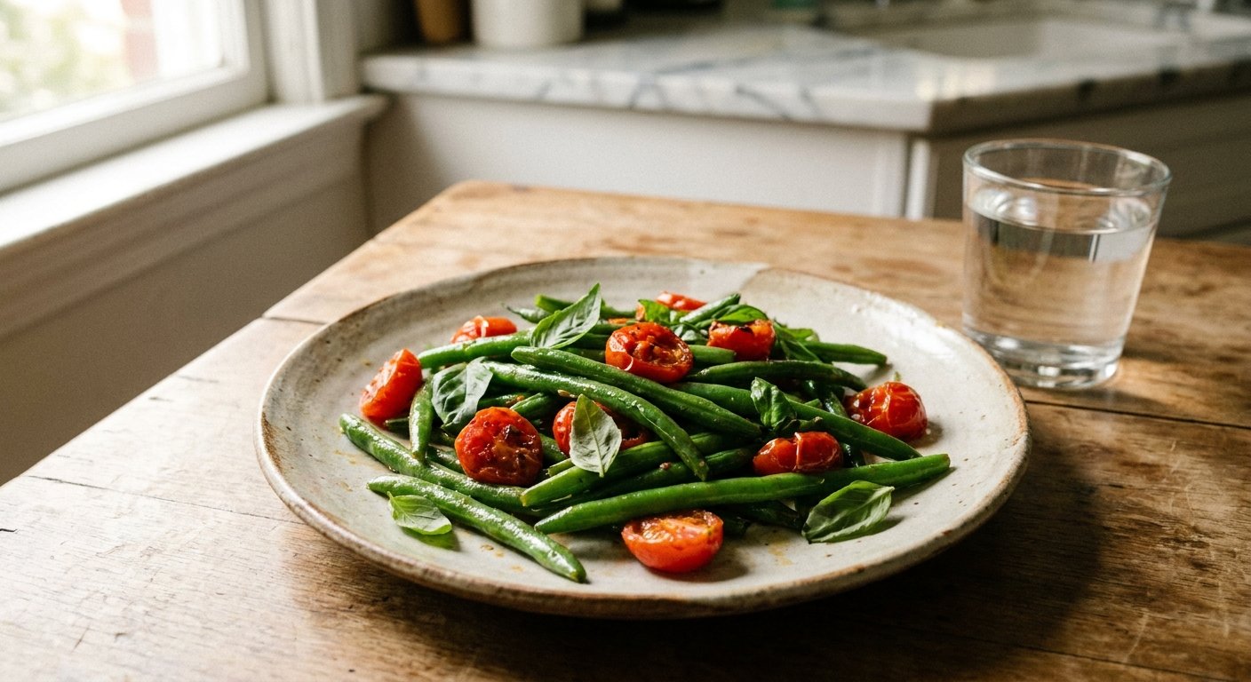 Quick Sautéed Green Beans with Cherry Tomatoes