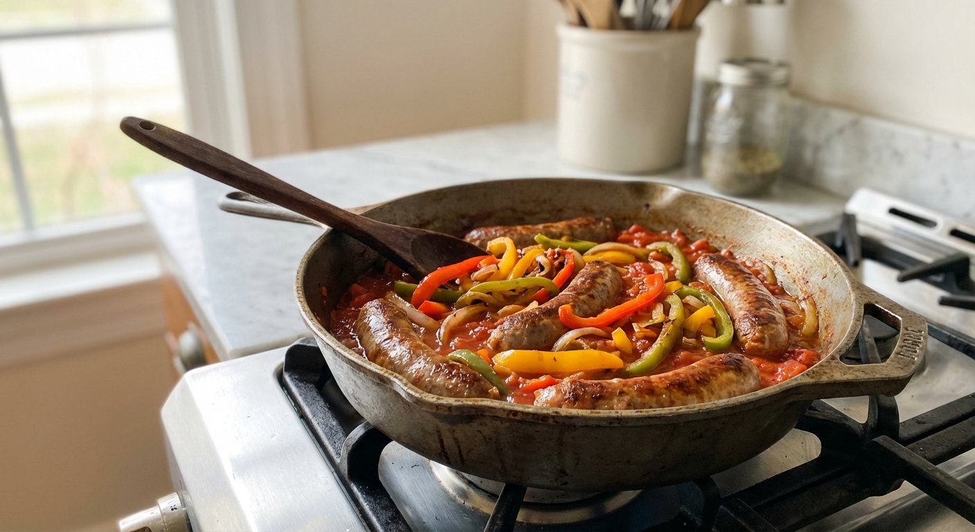 Quick Sausage and Peppers One-Pan Express Recipe
