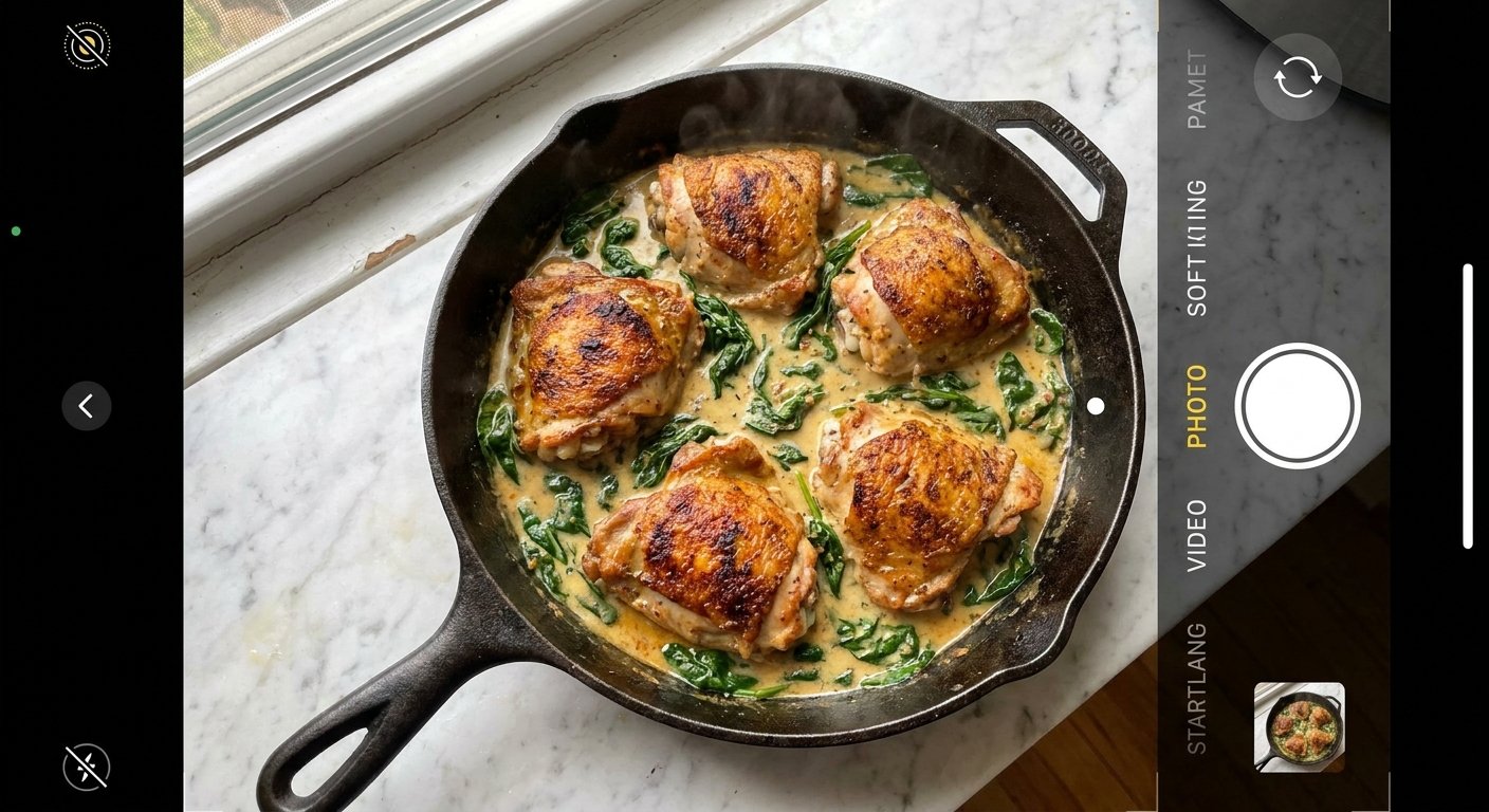 Crispy Chicken Thighs with Creamy Mustard Sauce | Quick Dinner