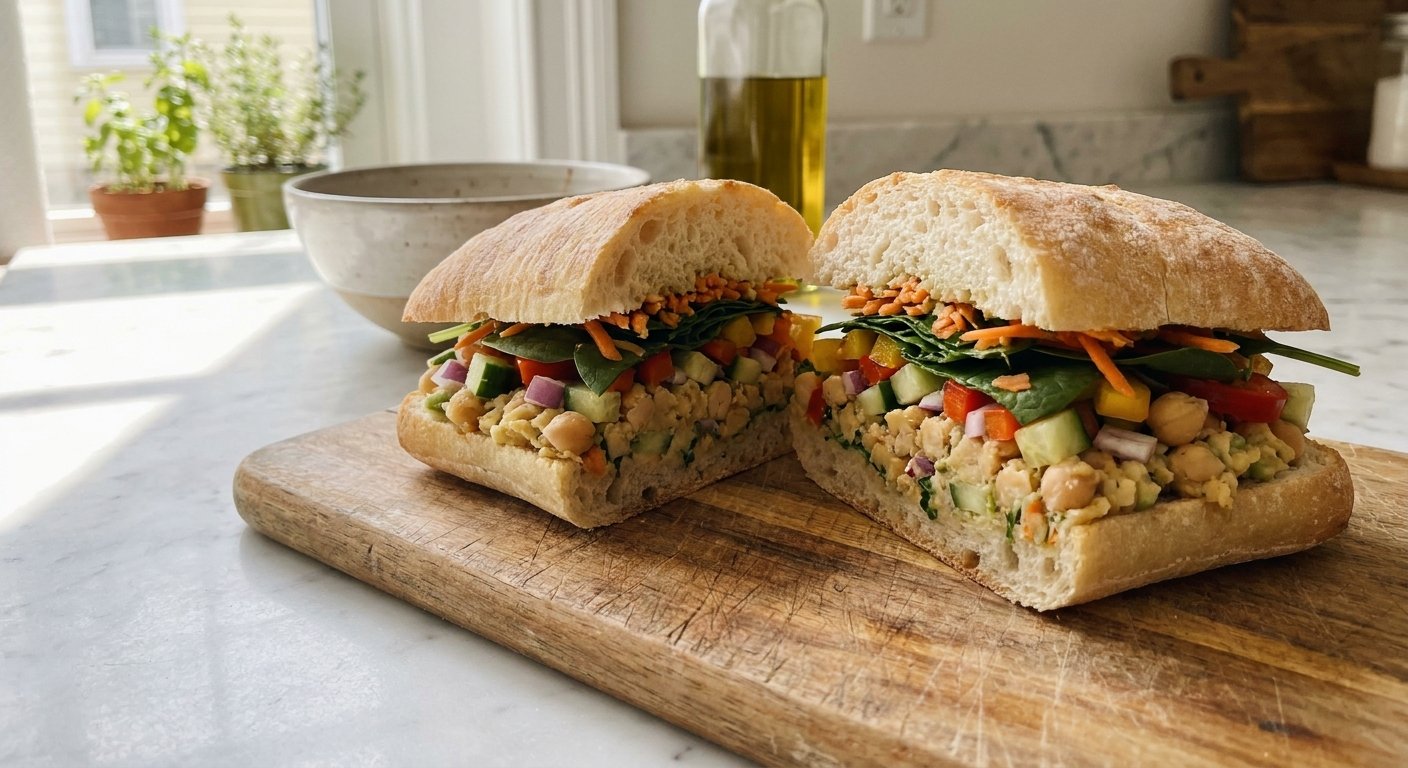Quick & Flavourful Chickpea Sandwich for Easy Lunches