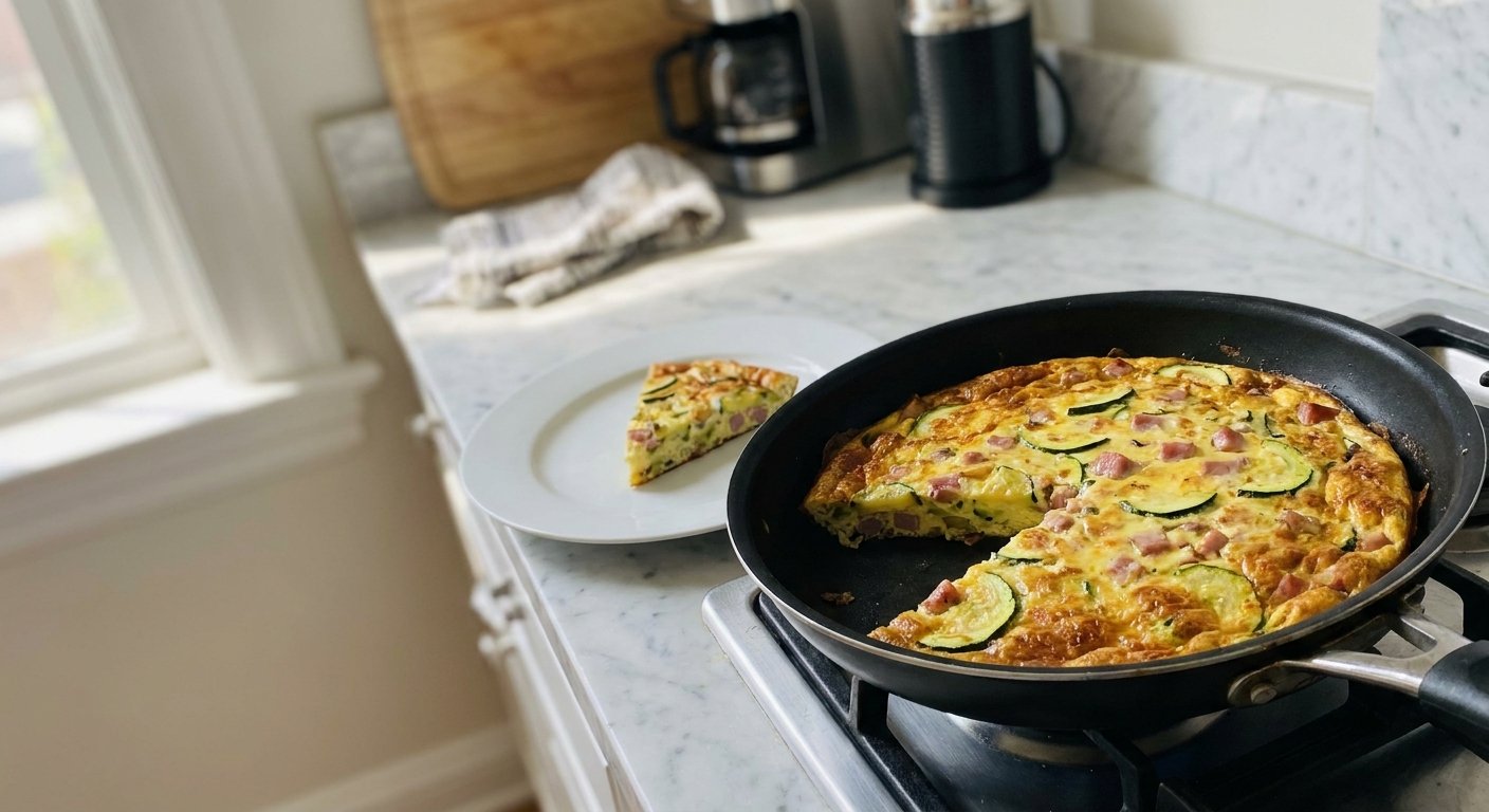 Easy Courgette & Ham Frittata for Quick Weekday Meals